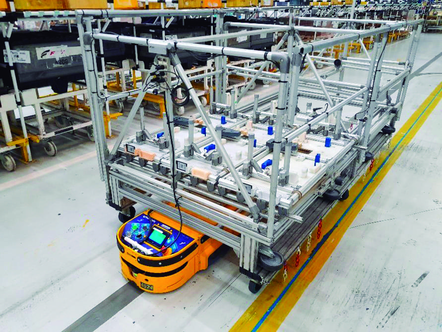 Los Agvs Recogen Cajas Llenas Y Depositan Cajas Vacías